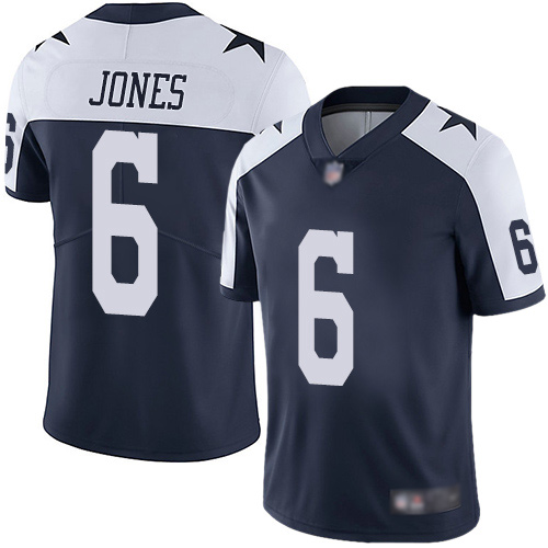 Men Dallas Cowboys Limited Navy Blue Chris Jones Alternate 6 Vapor Untouchable Throwback NFL Jersey